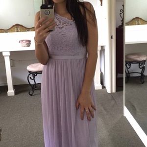 Lilac formal dress.